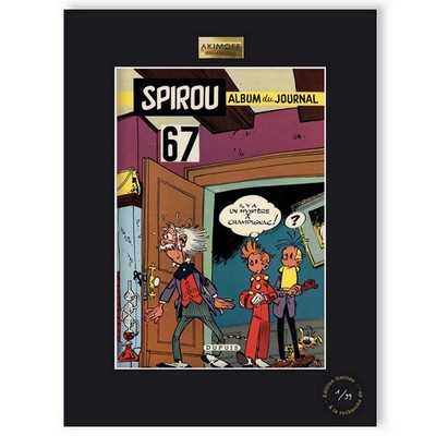 Akimoff Spirou & Fantasio Collection Poster, Mystère à Champignac 1958 (30x40cm)