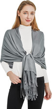 Soft Silky Pashmina Shawl Wraps Solid Colors Scarf for Wedding Evening Dresses