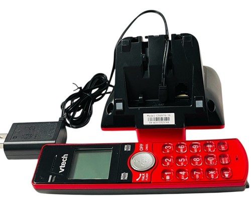 VTECH RED CORDLESS PHONE MODEL CS6919-16 ENERGY STAR LAND LINE UNTESTED - Zdjęcie 6 z 12