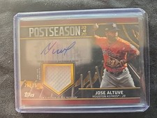 2021 Topps Postseason Performance 2020 Jose Altuve Auto Relic Red 25/25 PPAR-JAL
