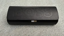 HUGO BOSS BLACK CLAMSHELL AUTHENTIC EYEWEAR EYEGLASSES SUNGLASSES CASE NEW