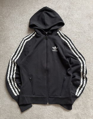 Adidas Vintage Firebird Trainingsjacke Hooded Trefoil Jacket Stripes Gestreift