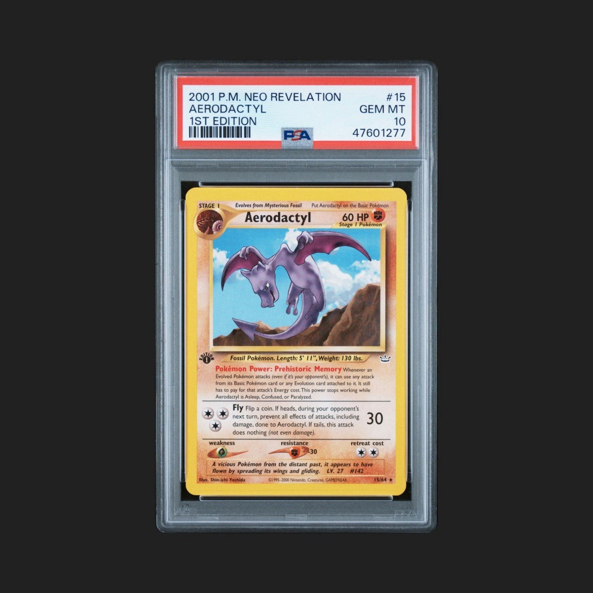 2001 POKEMON NEO REVELATION 1ST EDITION #15 AERODACTYL PSA 10