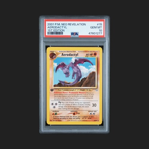 Aerodactyl (1st Edition) graded PSA 10 for sale on eBay
