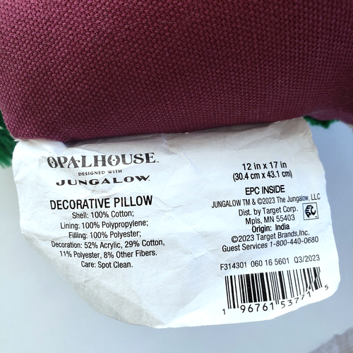 Jungalow Opalhouse Christbaumkissen grün Quasten verziert launisch NEU - Bild 9 von 9