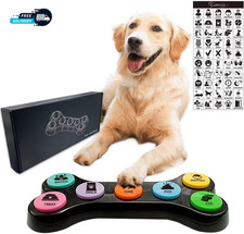 Dog Buttons for Communication 7 in 1 Dog Talking Button Set Recordable
