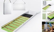 Gold Panning Kit,50" Folding Sluice Box, Portableluminumlloy Mining Equipment A