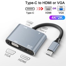 Type C USB 3.1 to USB-C 3.0 4K HDMI Adapter Cable 4 in 1 For Android LG Samsung