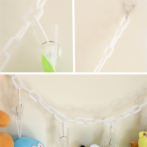 2M Plush Toy Storage Chain Wall Hat Ragdoll Display Stand With 20 Clips For Toys - Picture 8 of 10
