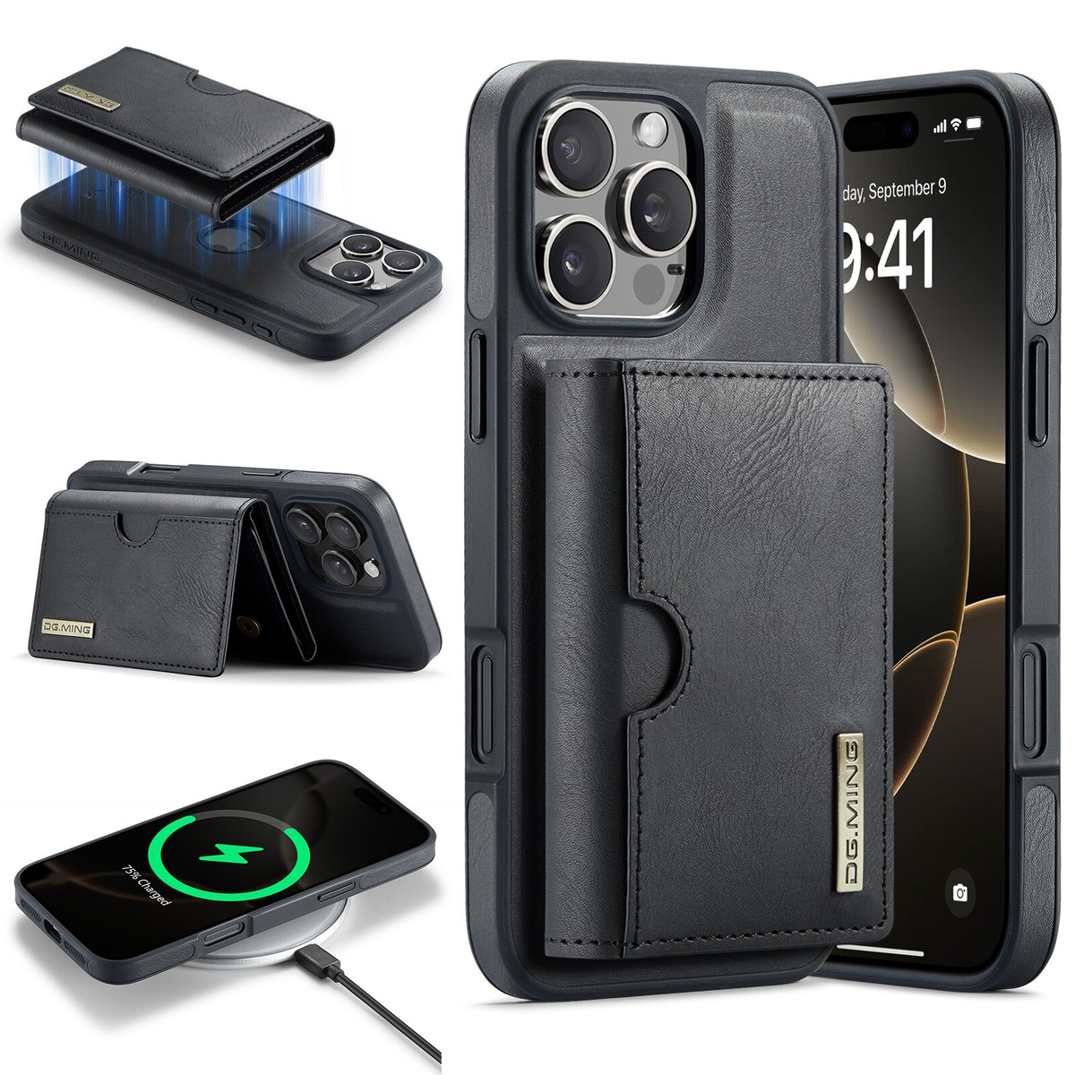 Custodia Per Telefono Con Porta Carte Retrò Per IPhone 16 15 14 - Foto 5