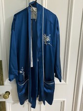 Forte_forte Blue Satin Embroidered Kimono-style Wool Jacket. Size 2/med. Ss18