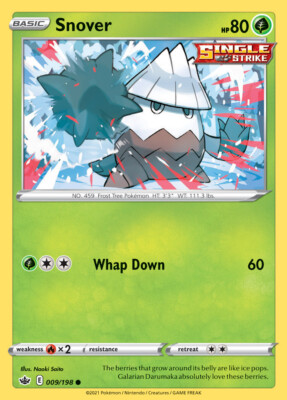 4x Snover Playset - Pokemon Chilling Reign - Pack Fresh NM/M
