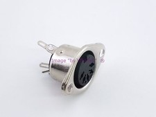 5 Pin DIN Panel Mount Jack 180 Degree Standard - by W5SWL