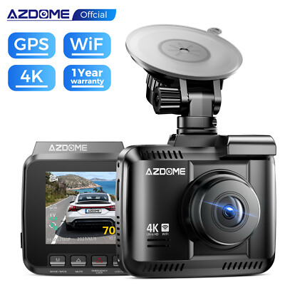 AZDOME GS63Pro 4K+1080P Dual Dashcam 5GWiFi GPS Autokameras Parkmodus ADAS 128GB