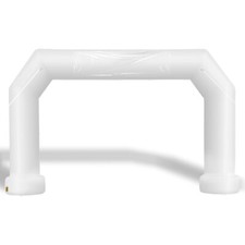 Wellcomer 20Ft Inflatable Event Archway with built-in Air Blower - White