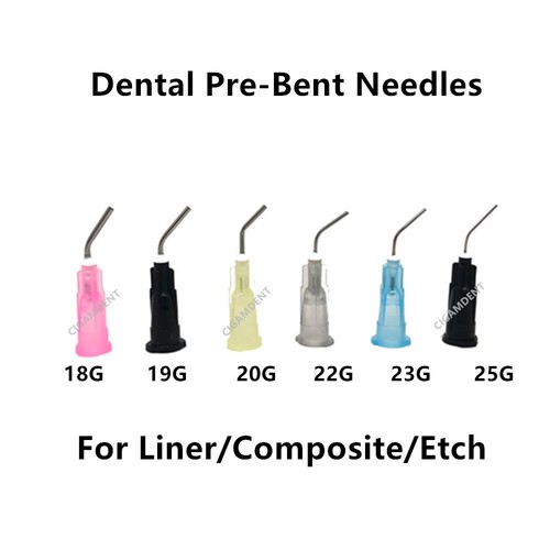 Dental Prebent Needle Flowable Composite Resin Syringe Tip Etch Gel