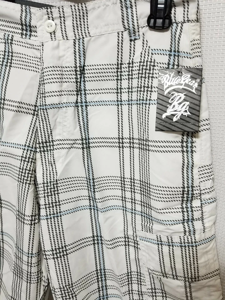 Pantalones Cortos NBNGear Para Hombre Talla 30 Blanco Azul Claro Gris A Cuadros Informales Secado Rápido Nuevos con Etiquetas 1231 Foto 2 de 4