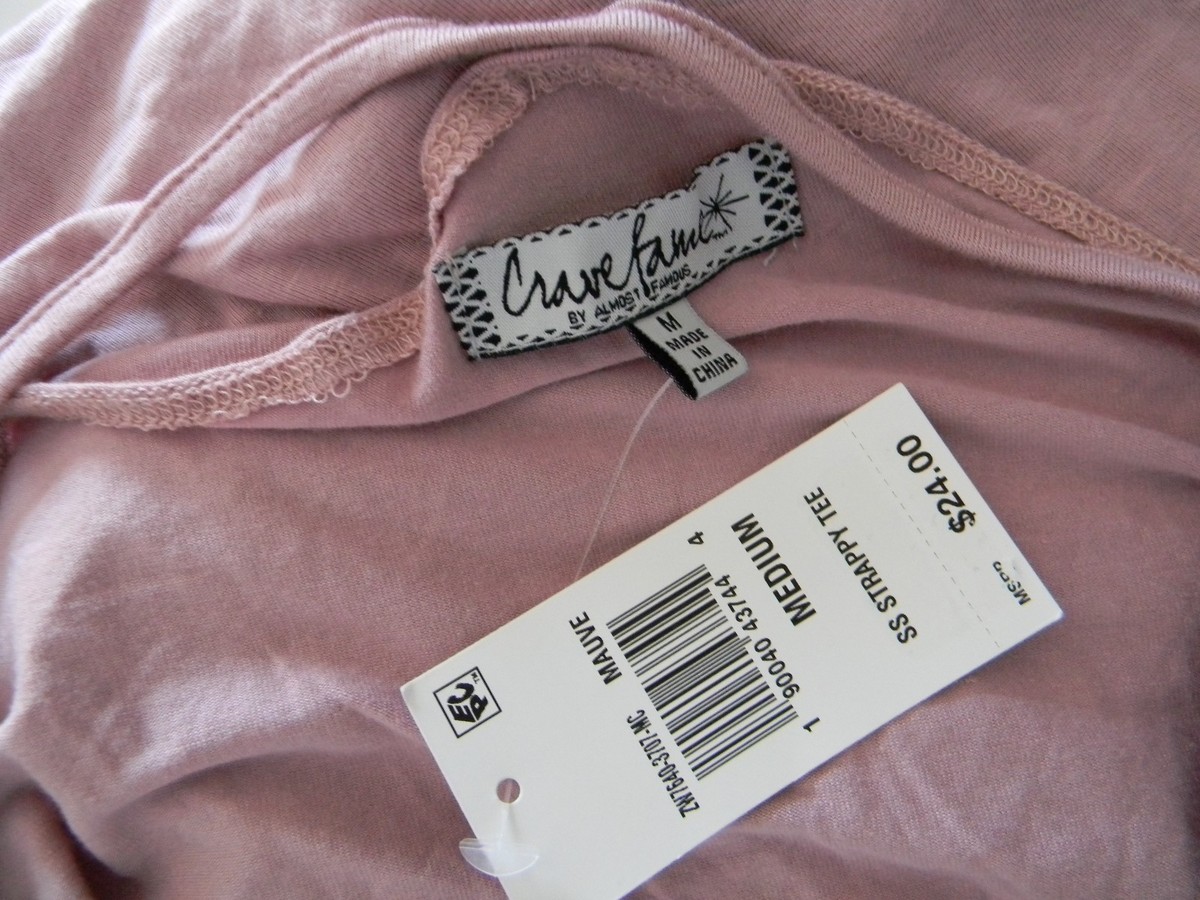 NWT Crave Fame Woman’s Light Mauve Top Size Medium
