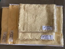 VINTAGE The Company Store King Coverlet+Bedskirt+2 King Shams - Yellow Portugal