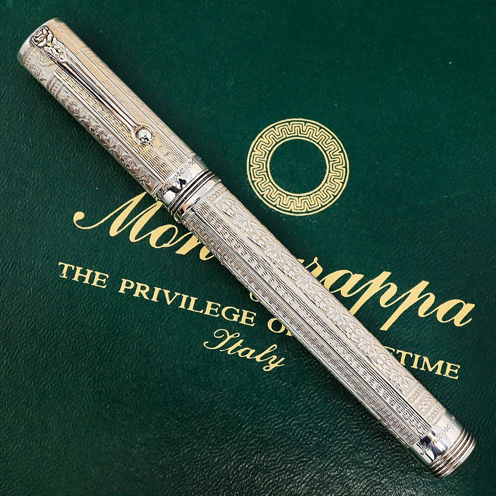 Montegrappa Two Roses Lancaster Sterling Silver Fountain Pen