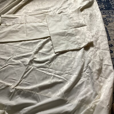 Doppelbett Bettbezug & zwei passende Kissenbezüge elfenbein Blumenmuster gefüttert