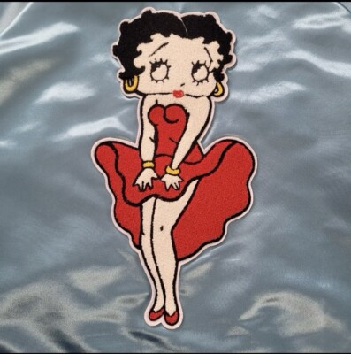 SUPREME BETTY BOOP SATIN CLUB JACKET LIGHT BLUE SS16 XL BNWT | eBay