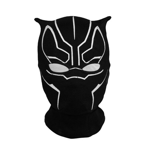 Halloween Prop Black Panther Chadwick Mask Helmet Fabric Balaclava Adult Cosplay - Picture 1 of 6