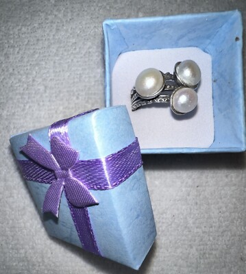 Moonstone Jewels By Lux Sterling Silver Ring Size 6.5     #7