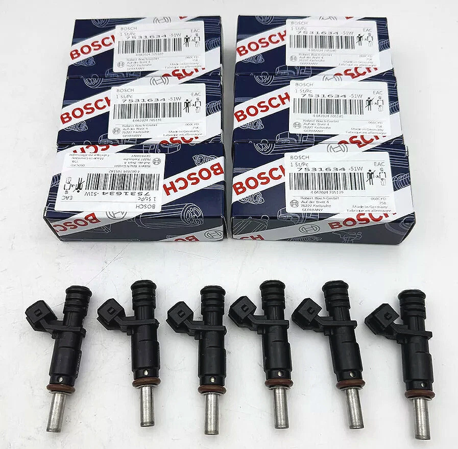 6X Genuine BOSCH Fuel Injectors 7531634 For BMW 3.0L X3 X5 Z4 328i 328xi 528i - Изображение 2 из 4