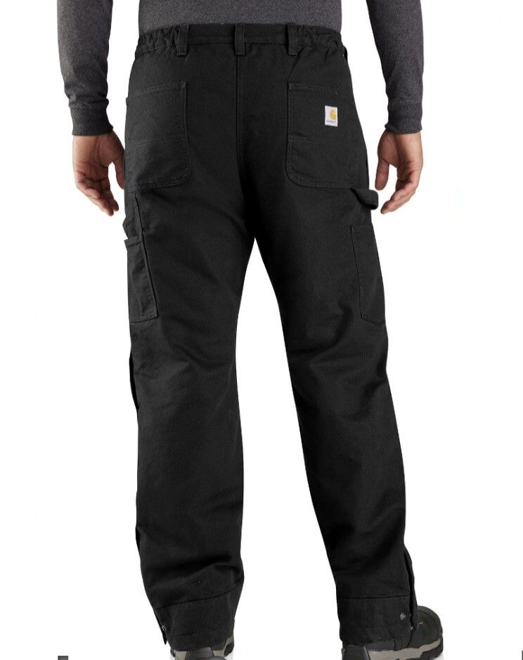CARHARTT LOOSE FIT DUCK INSULATED PANTS BLACK 3X Full Side