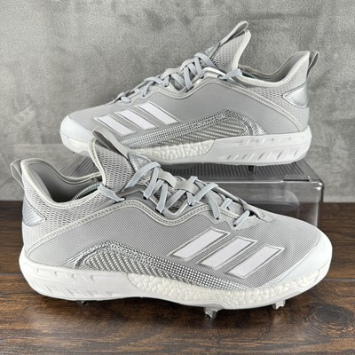 Adidas Icon 6 Boost Grey Metal Baseball Cleats FV9344 Men's Size 12.5 - NEW $120