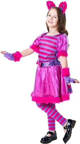 Wiseland Cheshire Cat Costume Pink Purple Girls Size 12-14 - Picture 4 of 6