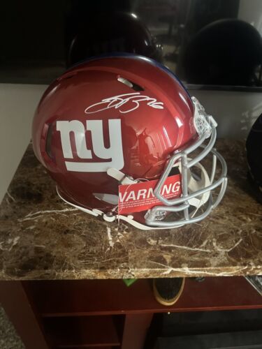 NFL Giants Saquon Barkley Autographed Full Size Speed Authentic Helmet FANATICS
