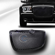 Fits 0405-10 Chrysler 300 300c Glossy Black Mesh Front Hood Bumper Grill Grille
