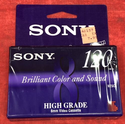 NEUF cassette vidéo Sony 8 mm haute qualité 120 minutes P6-120HG NTSC PAL scellée - Photo 1/8