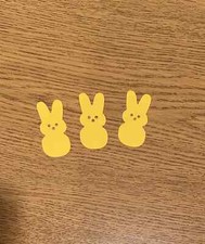 Easter Bunny Peep Peeps Paper Die Cut Embellishments 25 Pieces scrapbooking