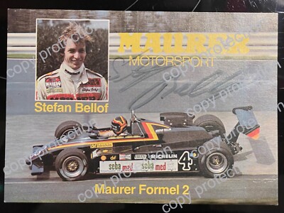 Formula 1 Stefan Bellof Original Autograph