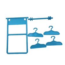 American Plastic Toys Fashion Doll Closet Replacement Poles and Hanger Lot of 6