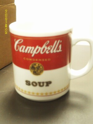 Campbell's  Soup Coffee Mug Cup  Corning Glass Works Genuine Porcelain   nib