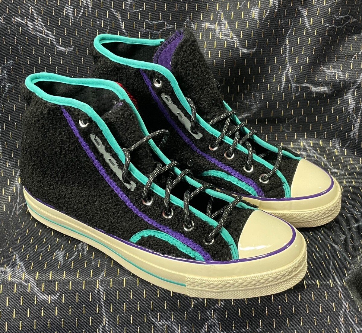 Convers retro Sherpa Chuck 70 high top teal / purple/ black sz 9.5 m 11.5 w Converse Chuck 70 Canvas LTD | A18971C | SVD USA main image 4