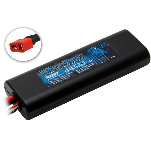Associated 751 Wolfpack Lipo 2s 7.4v 3300mah 30c T-plug style connector - Picture 2 of 2