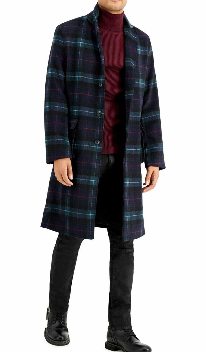 Tartan overcoat sale mens