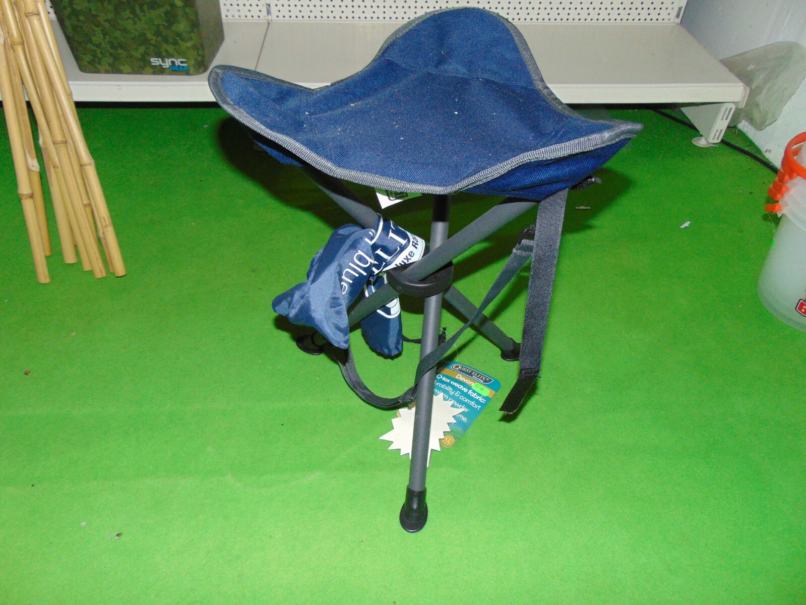 Quest Elite Deluxe Range Devon Stool / Foot Rest in Blue