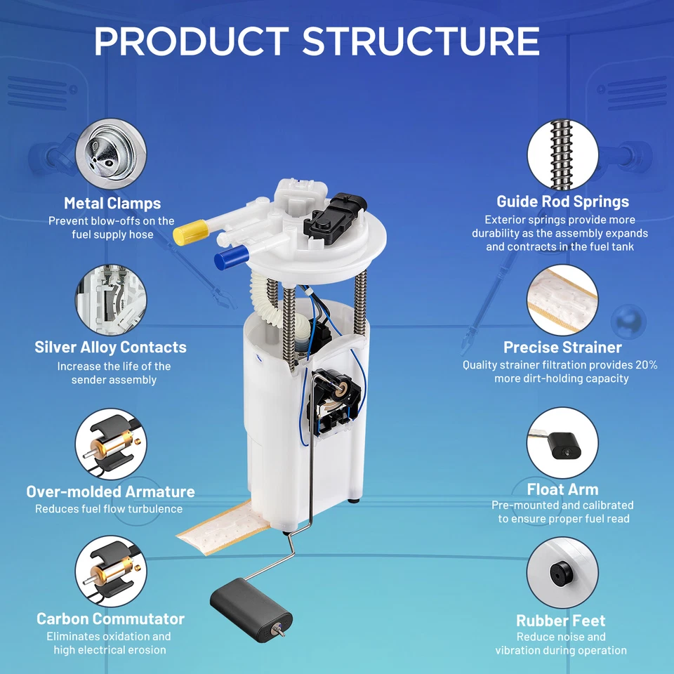 For 2000 2001 2002 2003 Chevy Tahoe GMC Yukon 4.8L 5.3L Electric Fuel Pump Foto 3 de 4