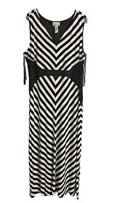 New Catherine s  Maxi Dress 2X Black White