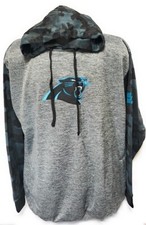 Mens Fanatics Carolina Panthers NFL Fleece Football Big  Tall Grey Camo Hoodie