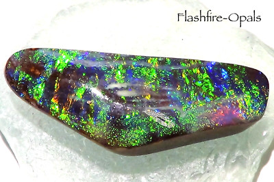 24,3ct. GEM BOULDER OPAL BRILLIANT GRÜN-GOLD-BLAU!  VIDEO  FLASHFIRE-OPALS