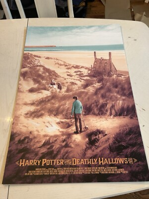 #ad Harry Potter and the Deathly Hallows Screen Print Poster Kevin Wilson $45.99