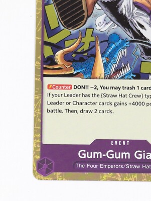 Gum-Gum Giant - OP09-078- NM - English OP09 - One Piece TCG R | eBay