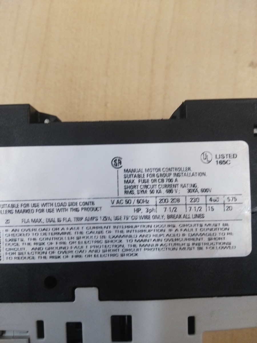 SIEMENS - SIE3RV20314BA10 Interruttore Automatico, Protezione Motore Class 10 Sganciatore A 14 20 A Sganciatore N 260 A 000000000000778422